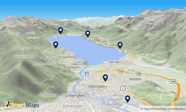 Bildschirmansicht der von reifen.com implementierten Werkstattsuche mit SmartMaps. Sie zeigt ein Bild der Werkstatt, eine Karte mit Markierung des Standorts sowie weitere Informationen zur Werkstatt.