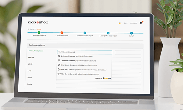 Ein exemplarischer Checkout-Prozess im QXID-E-Shop.